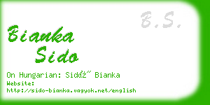 bianka sido business card